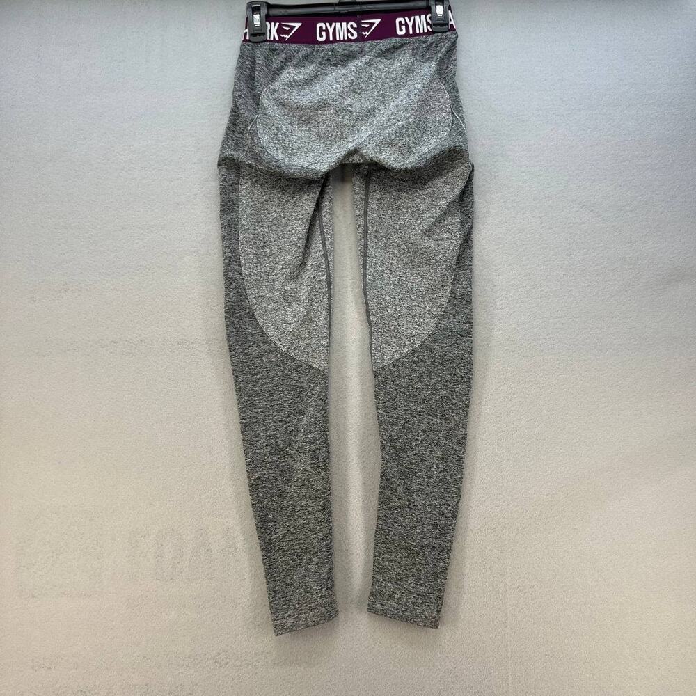 Gym Shark Leggings Women's Size Small Athleticwear Grey/Maroon Logo Low Rise - Picture 9 of 12